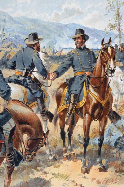 Battle Of Chickamauga 1863 by Granger canvas print