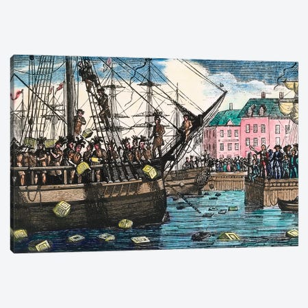 Boston Tea Party, 1773 Canvas Print #GER426} by Granger Canvas Art