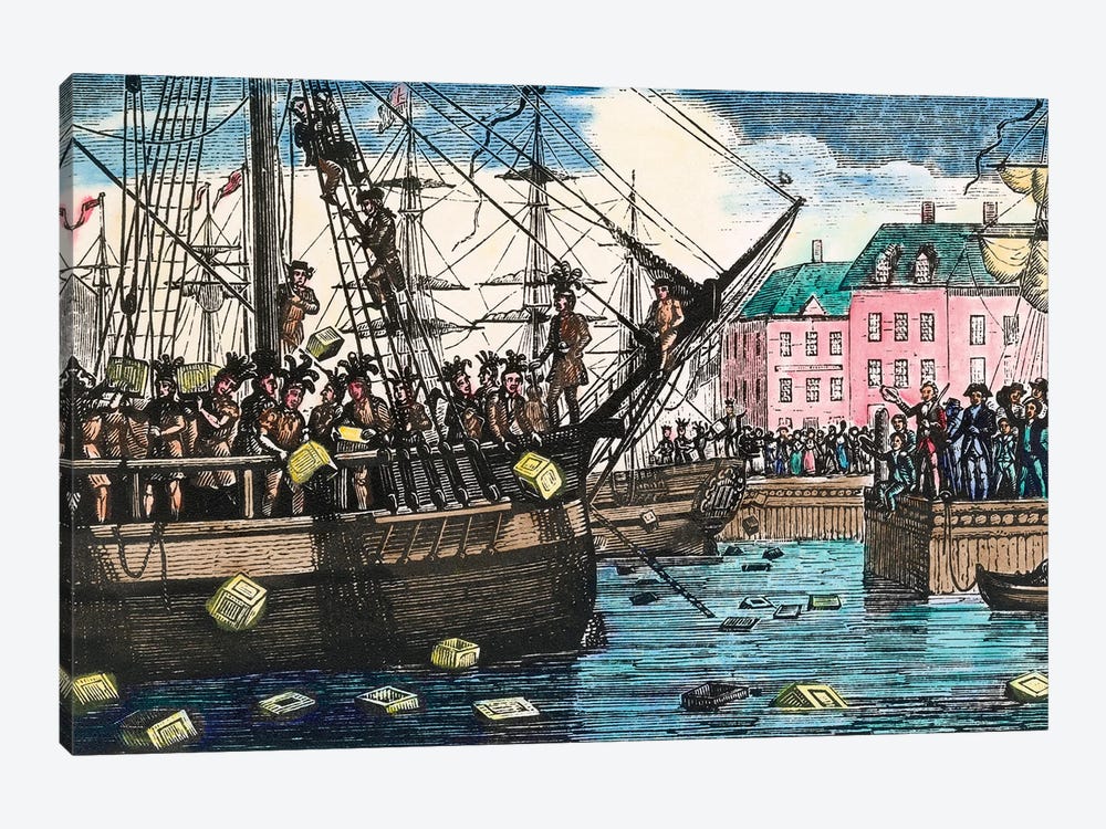 Boston Tea Party, 1773 by Granger 1-piece Canvas Print