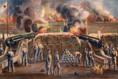 Civil War: Fort Sumter by Granger framed canvas print