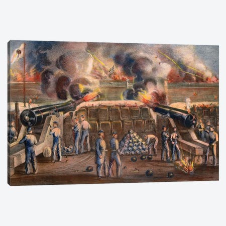 Civil War: Fort Sumter Canvas Print #GER428} by Granger Canvas Print