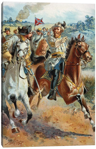 Jeb Stuart's Cavalry, 1862 Canvas Art Print
