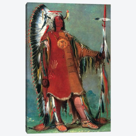 Catlin: Mandan Chief, 1832 Canvas Print #GER43} by George Catlin Canvas Art Print