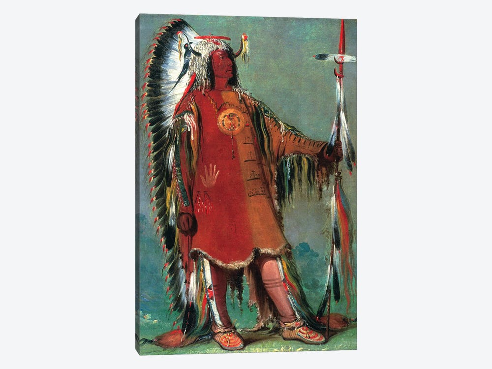 Catlin: Mandan Chief, 1832 by George Catlin 1-piece Canvas Art