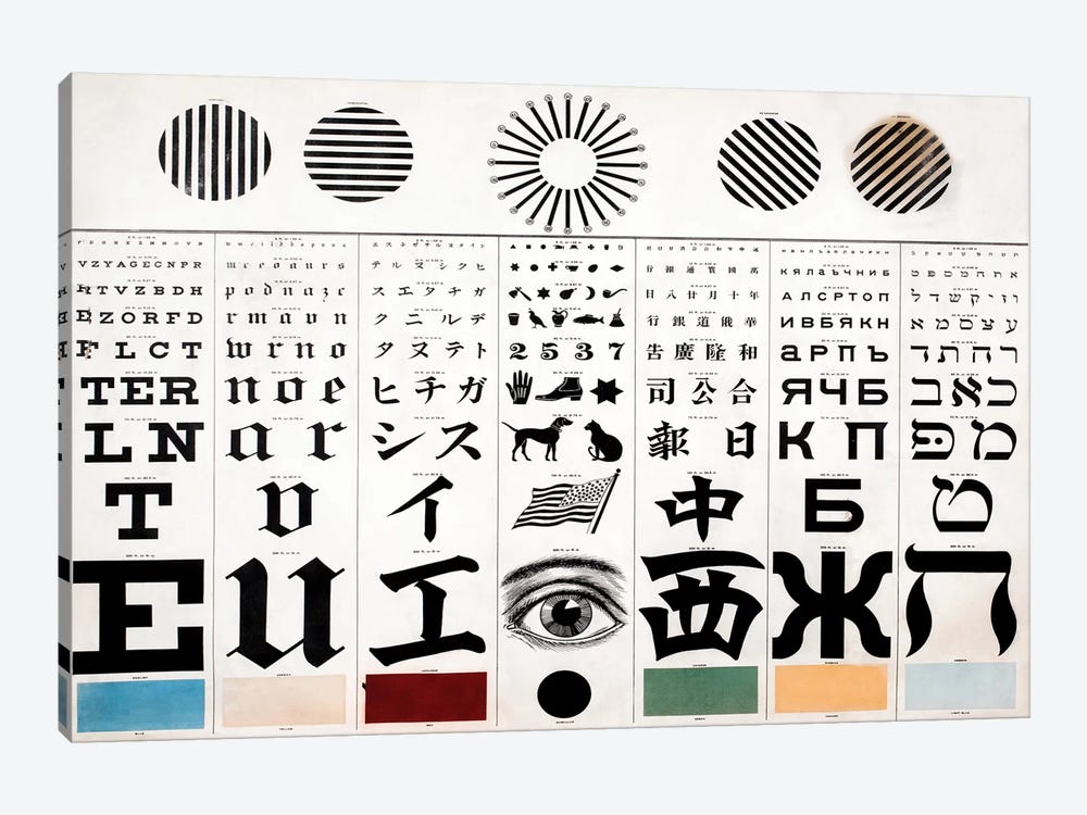Eye Chart, C1907 by George Mayerle 1-piece Canvas Wall Art