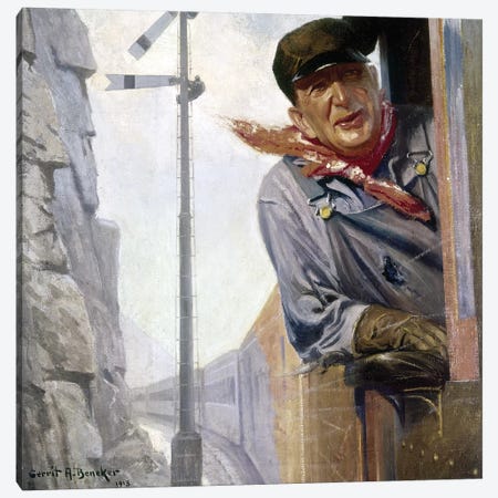 Beneker: The Engineer, 1913 Canvas Print #GER46} by Gerrit Albertus Beneker Canvas Wall Art