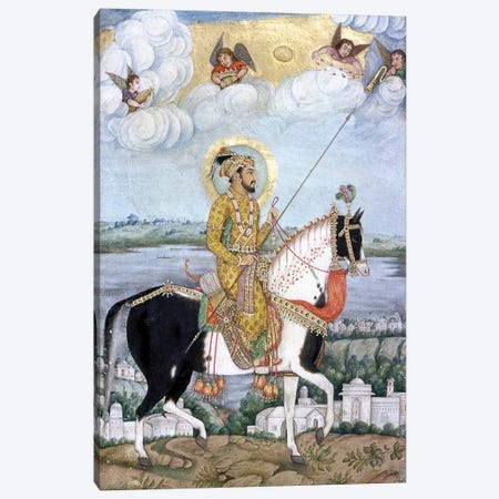Shah Jahan (1592-1666) Canvas Print #GER48} by Govardhan Canvas Print