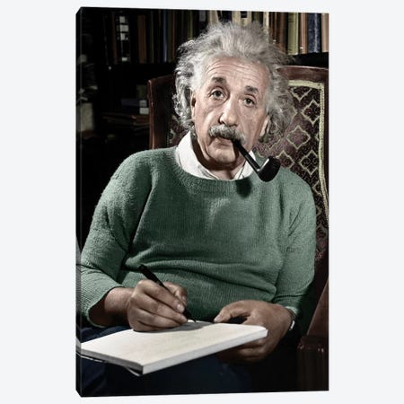 Albert Einstein (1879-1955) Canvas Print #GER49} by Granger Canvas Art Print