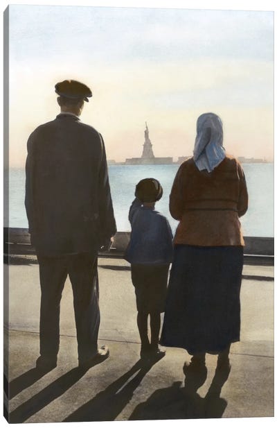 Immigrants: Ellis Island Canvas Art Print
