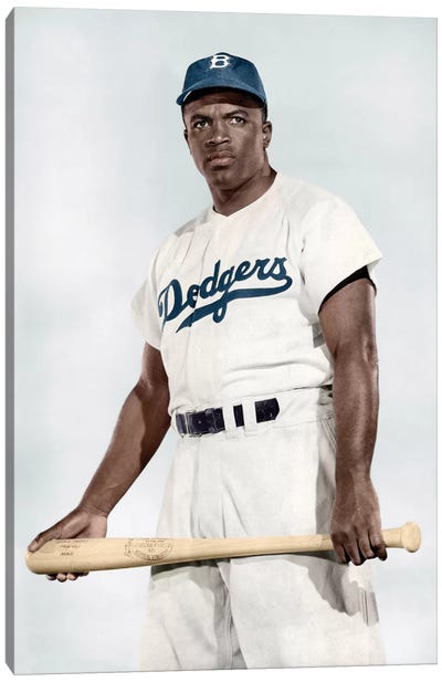 Jackie Robinson (1919-1972) Canvas Art Print - Best Selling Photography