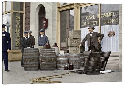 Liquor Raid, 1923 Canvas Art Print - Granger