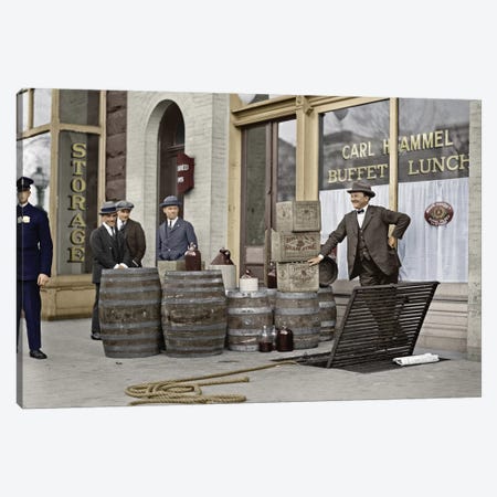 Liquor Raid, 1923 Canvas Print #GER60} by Granger Art Print