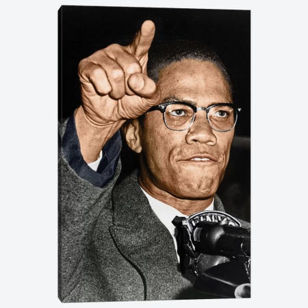 Malcolm X (1925-1965) Canvas Print #GER61} by Granger Canvas Print
