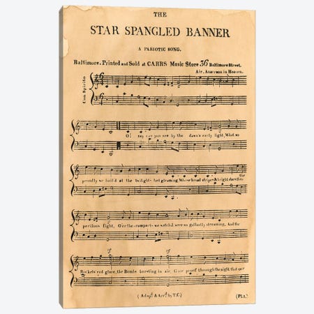 Star Spangled Banner, 1814 Canvas Print #GER72} by Granger Canvas Art