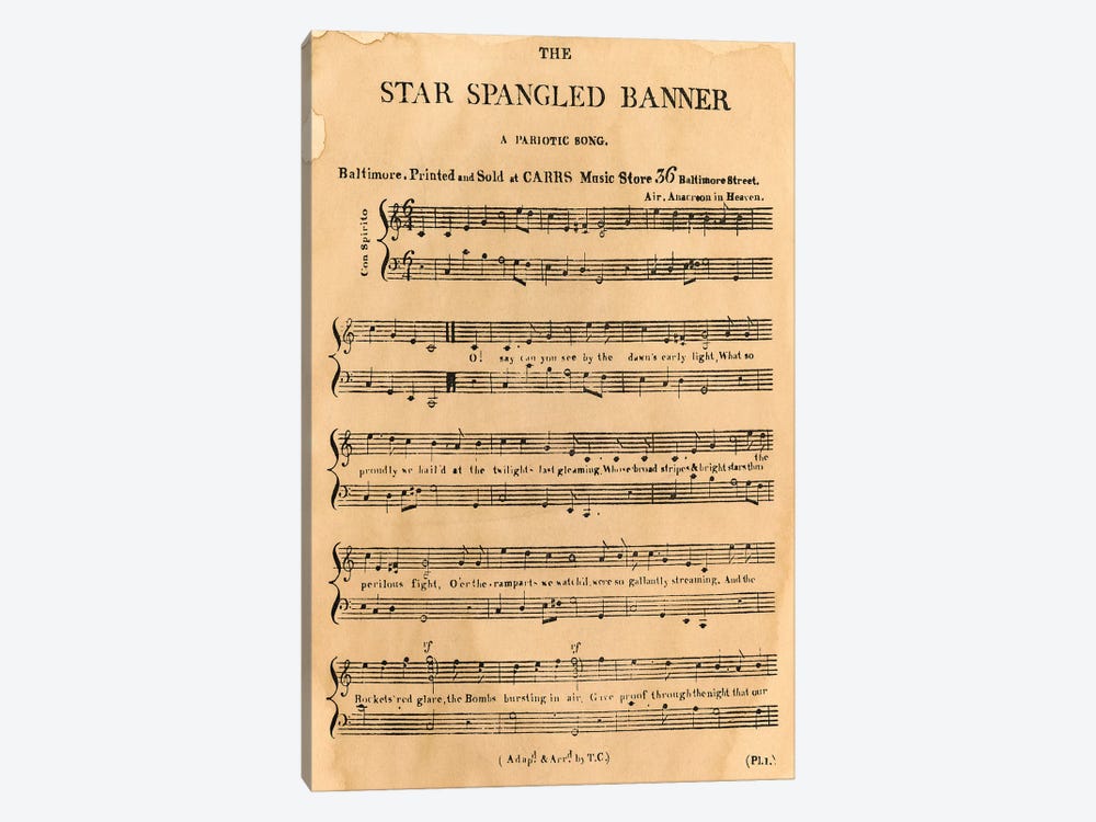 Star Spangled Banner, 1814 by Granger 1-piece Canvas Artwork