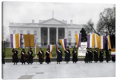 White House: Suffragettes Canvas Art Print - Voting Rights Art