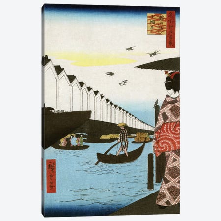 Hiroshige: Waterfront, 1857 Canvas Print #GER7} by Ando Hiroshige Canvas Art Print