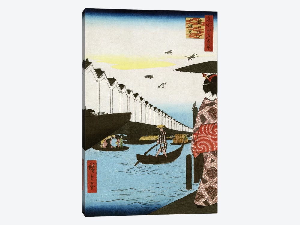 Hiroshige: Waterfront, 1857 by Ando Hiroshige 1-piece Canvas Art