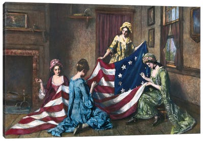 Birth Of The Flag Canvas Art Print - Granger