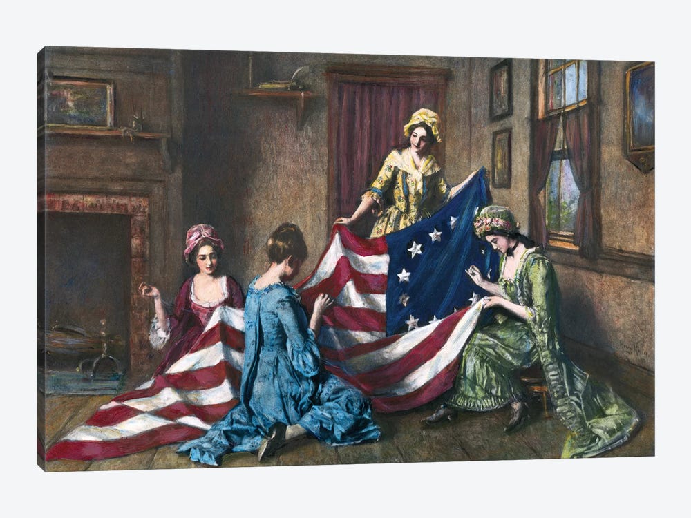 Birth Of The Flag by Henry Mosler 1-piece Canvas Art