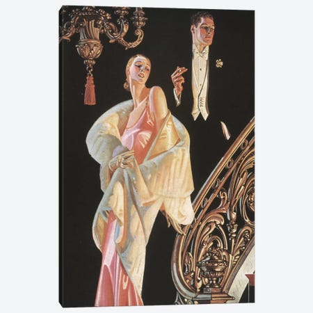 Arrow Shirt Collar Ad Canvas Print #GER85} by J.C. Leyendecker Canvas Wall Art