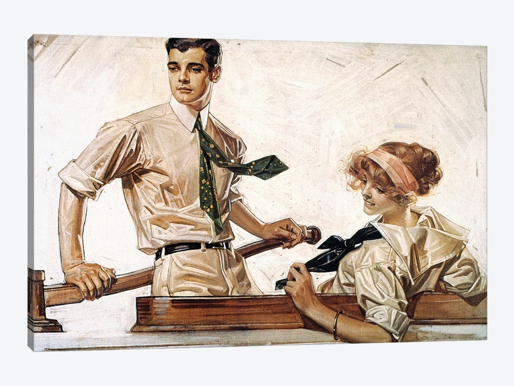 Arrow Shirt Collar Ad by J.C. Leyendecker 1-piece Canvas Print