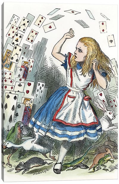 Alice In Wonderland, 1865 Canvas Art Print - Kids TV & Movie Art