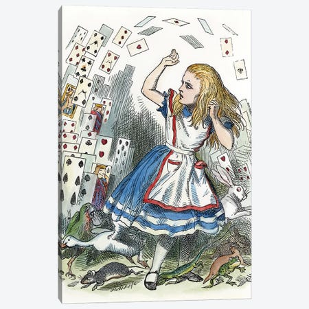 Alice In Wonderland, 1865 Canvas Print #GER93} by John Tenniel Canvas Art