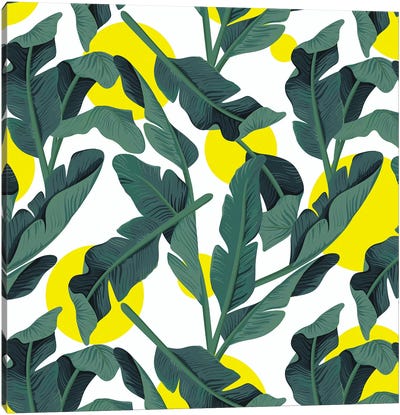 Tropical XVII: Fresh Canvas Art Print - Greenery