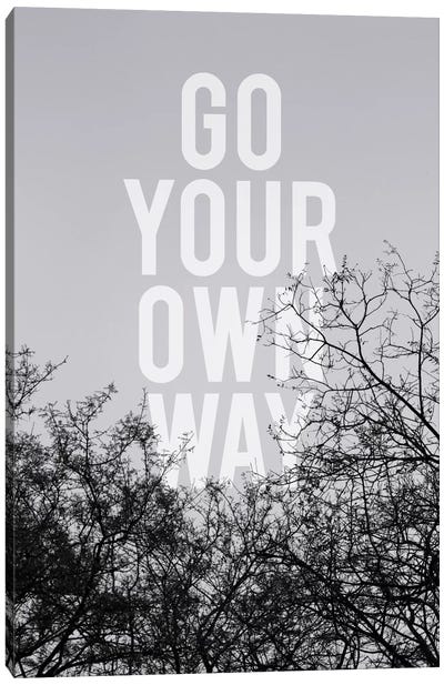 Go Your Own Way Canvas Art Print - Hipster Art