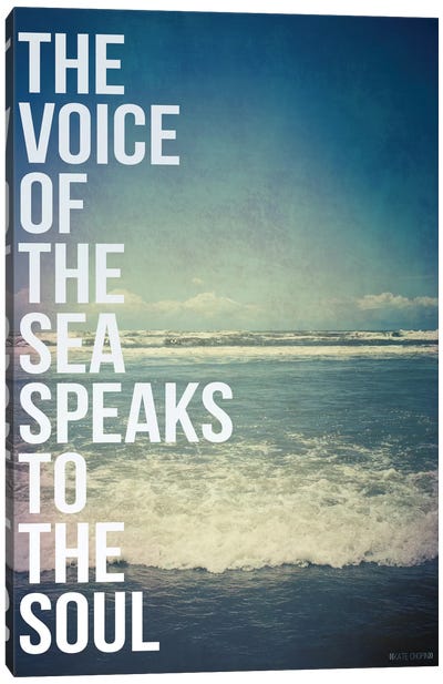Voice of the Sea Canvas Art Print - Scenic & Nature Typography