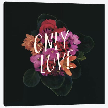 Only Love Canvas Print #GES56} by Galaxy Eyes Canvas Art