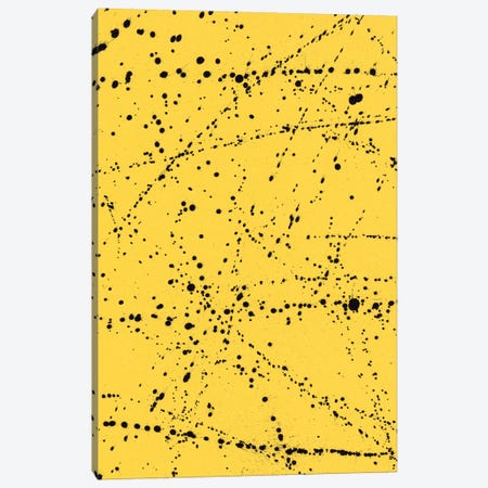 Dazed Confused Yellow Canvas Print #GES5} by Galaxy Eyes Canvas Art