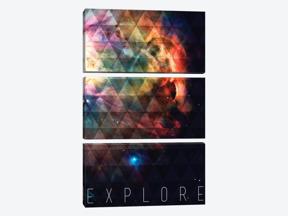 Explore II by Galaxy Eyes 3-piece Canvas Print