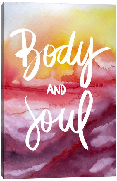 Body & Soul Canvas Art Print - Pantone Living Coral 2019