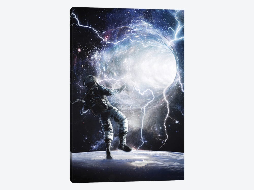 Hole Of Lightning And Astronaut by GEN Z 1-piece Art Print