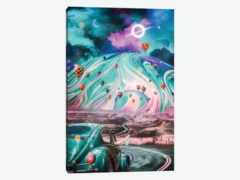 Retro Soap Bubble Road And Black Hole by GEN Z 1-piece Canvas Print