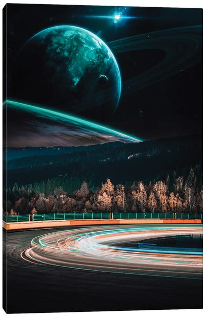 Rings Of Track And Space Canvas Art Print - GEN Z