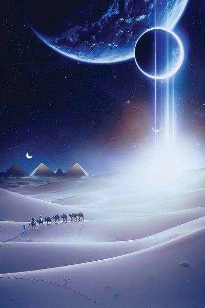 Space Desert Feelings And Pyramids