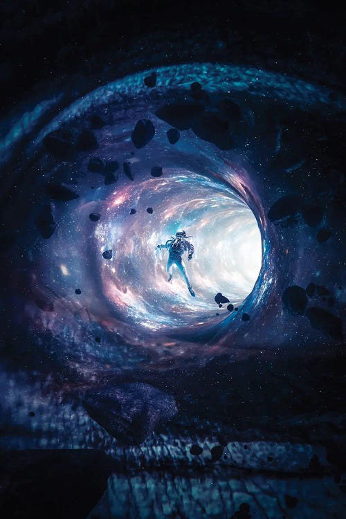 Space Eye Wormhole And Astronaut