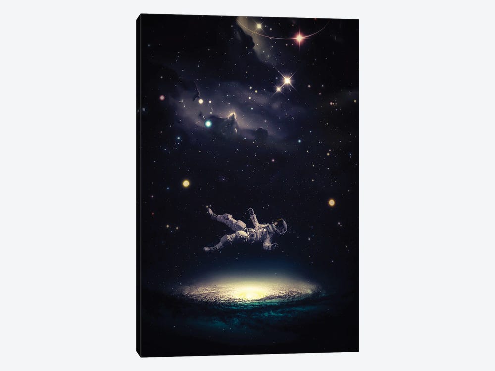 Astronaut Falling In Galaxy by GEN Z 1-piece Canvas Wall Art