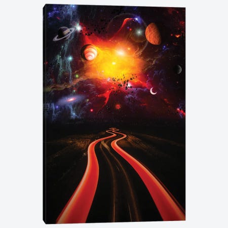 Speed Light Car To Planets Space Canvas Print #GEZ163} by GEN Z Art Print
