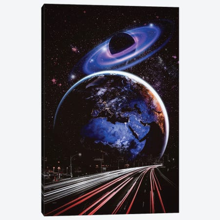 Speed Light To The Universe And Planet Earth Canvas Print #GEZ164} by GEN Z Canvas Wall Art