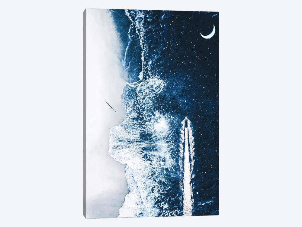 Aerial View Of Starry Ocean Starry Night by GEN Z 1-piece Canvas Wall Art