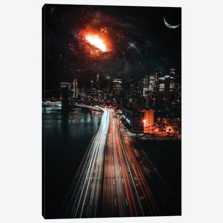Traffic Road To The Red Galaxy Canvas Print #GEZ193} by GEN Z Canvas Wall Art