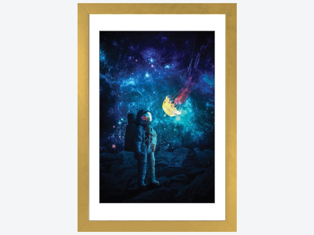 Walking Astronaut Wall Art, Space Water Color Painting Art Canvas Prin –  UnixCanvas