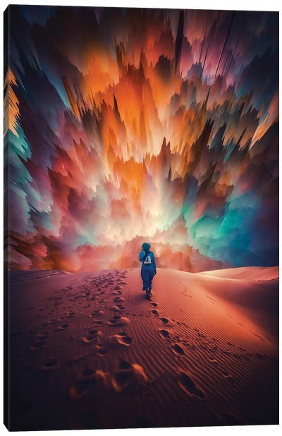 Touareg And Desert Explosion Canvas Art Print - GEN Z
