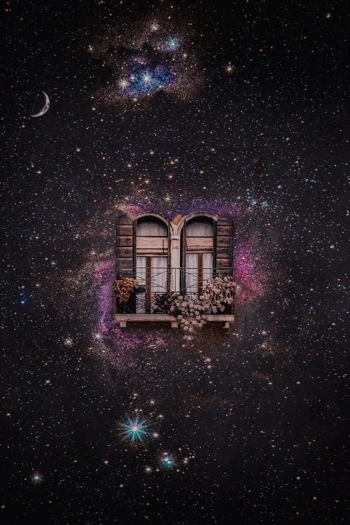 Window And Balcony In Space by GEN Z wall art