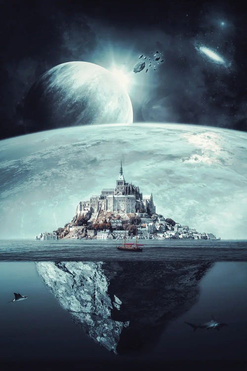 Mont Saint Michel Rock Island by GEN Z wall art