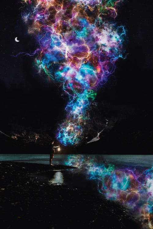 Magic Galaxy Lantern Universe by GEN Z wall art